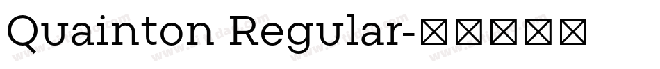 Quainton Regular字体转换